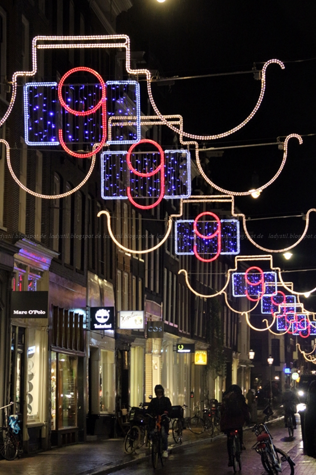 Lichtkunst in den 9 straatjes in Amsterdam zur Vorweihnachtszeit