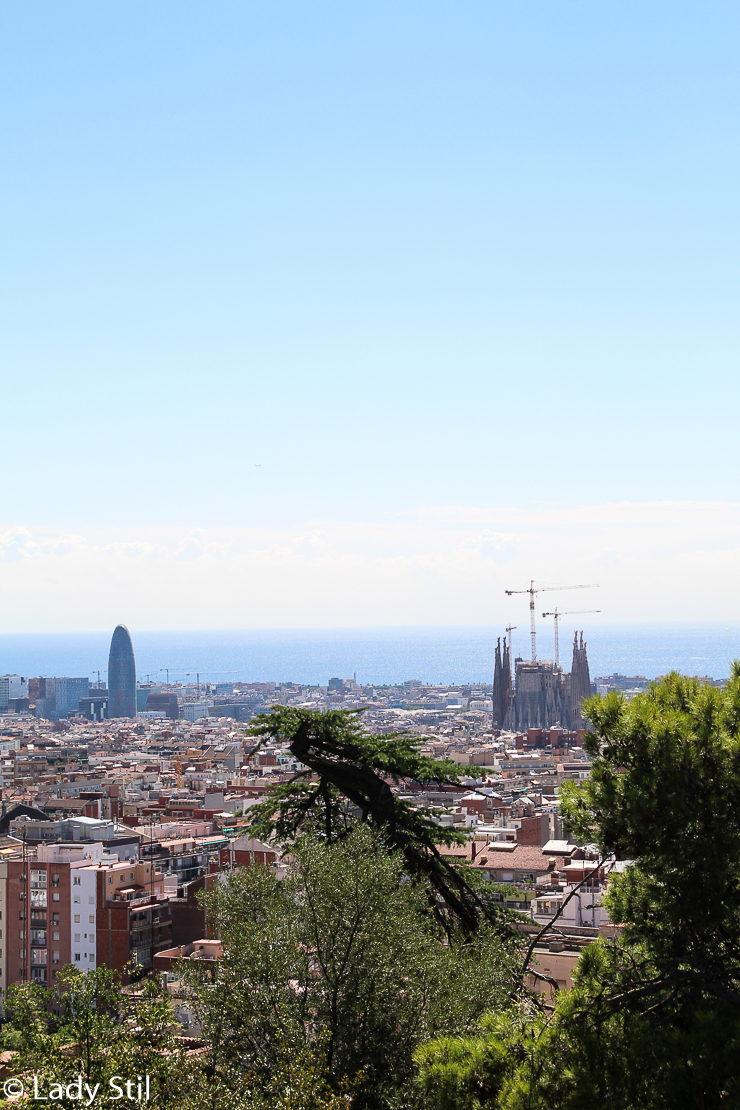 Barcelona Park Güell von oben