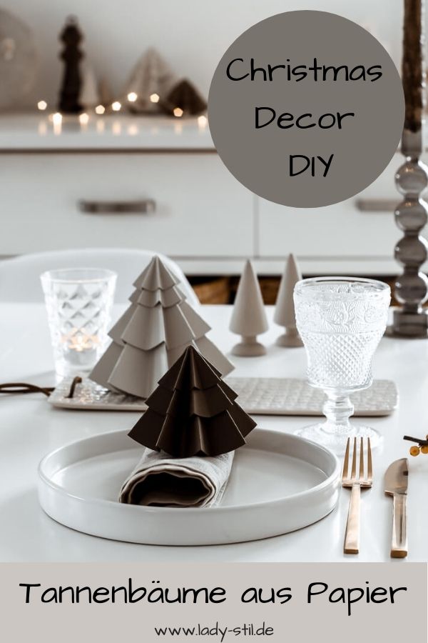 DIY Tannenbäume aus Papier - lady-stil.de